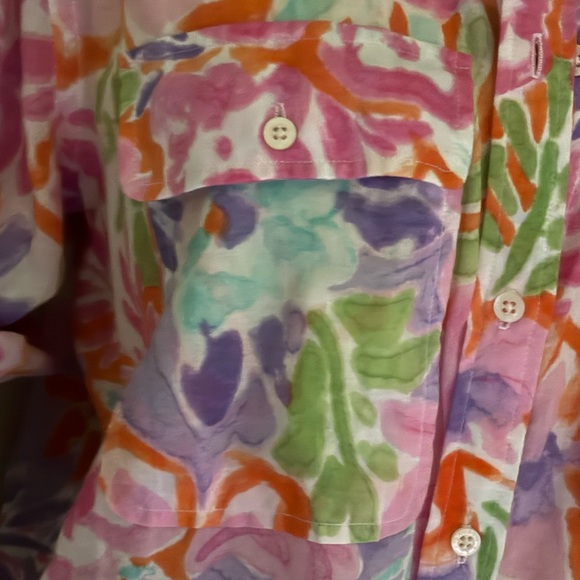 Lauren Ralph Lauren Vibrant Multicolor Cotton Shirt - Picture 4 of 10